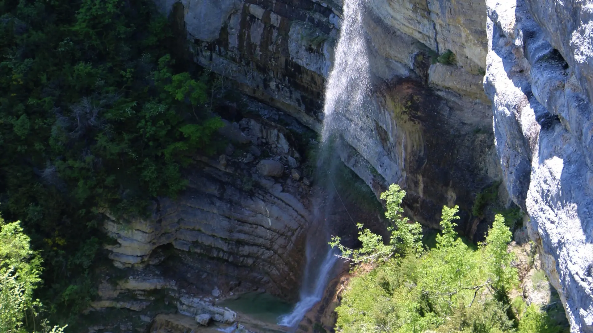 La cascade de la Beaume et la Haute-Beaume