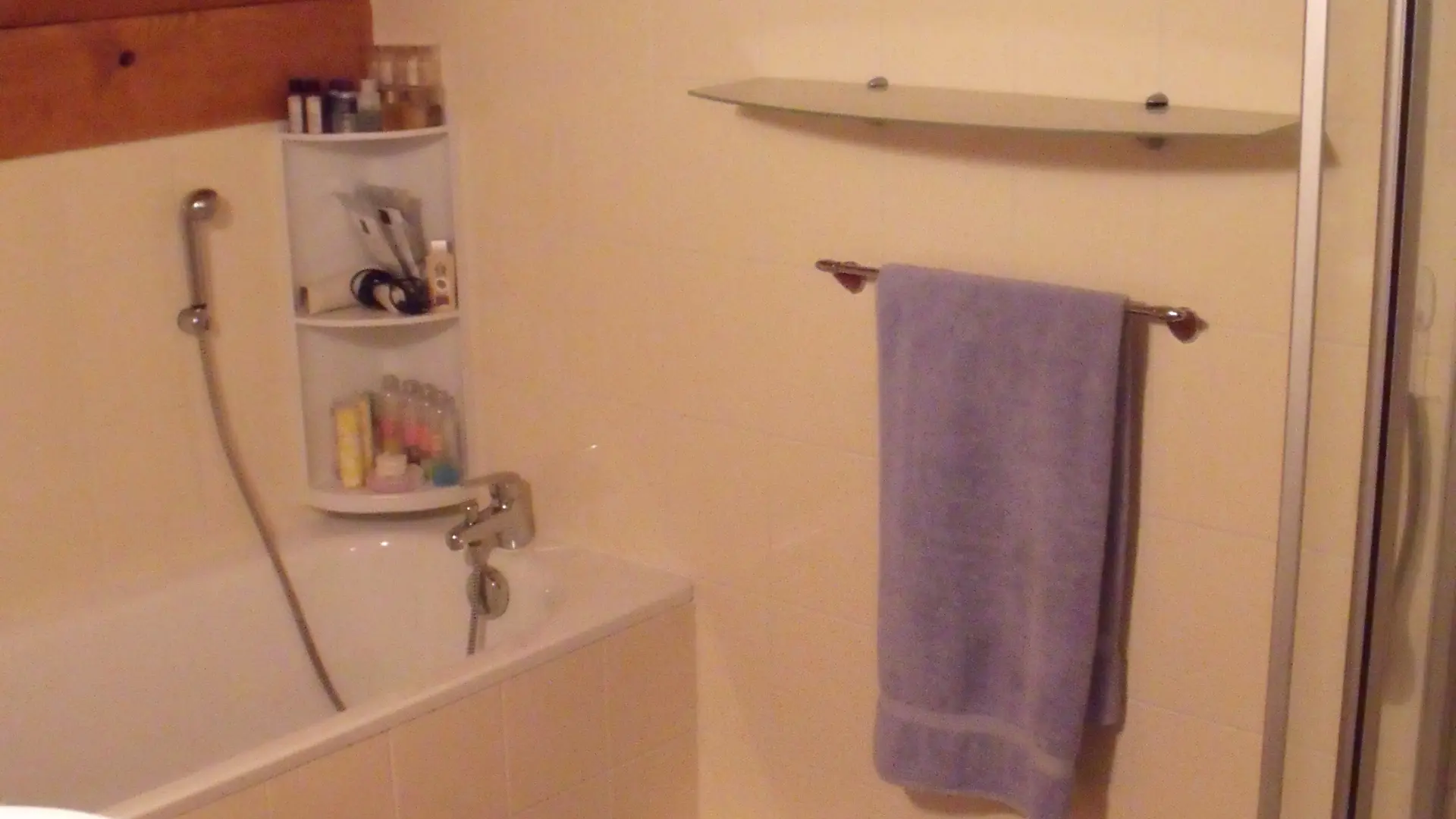Salle de bains avec baignoire