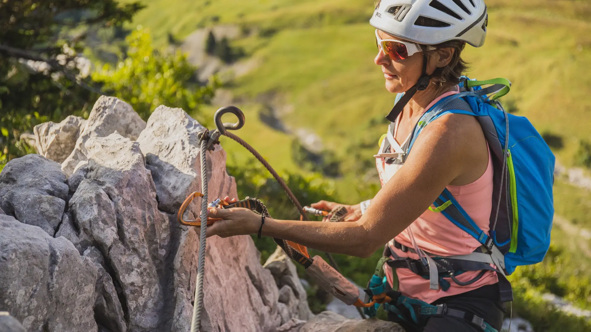 Via ferrata avec un guide au Grand-Bornand