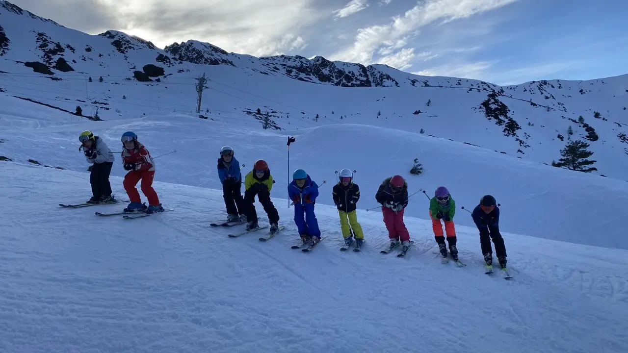 groupe  ski à Goulier