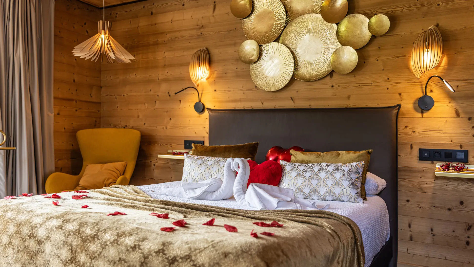Chambre décorée pour l'occasion