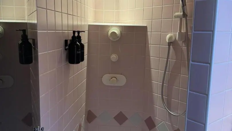 Douche dans salle de bains privative