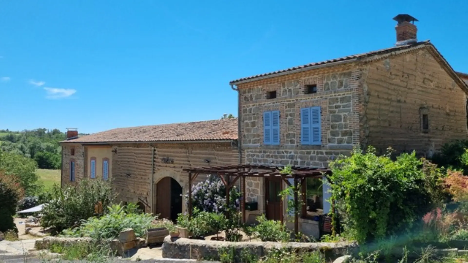 Extérieur du gîte de groupe