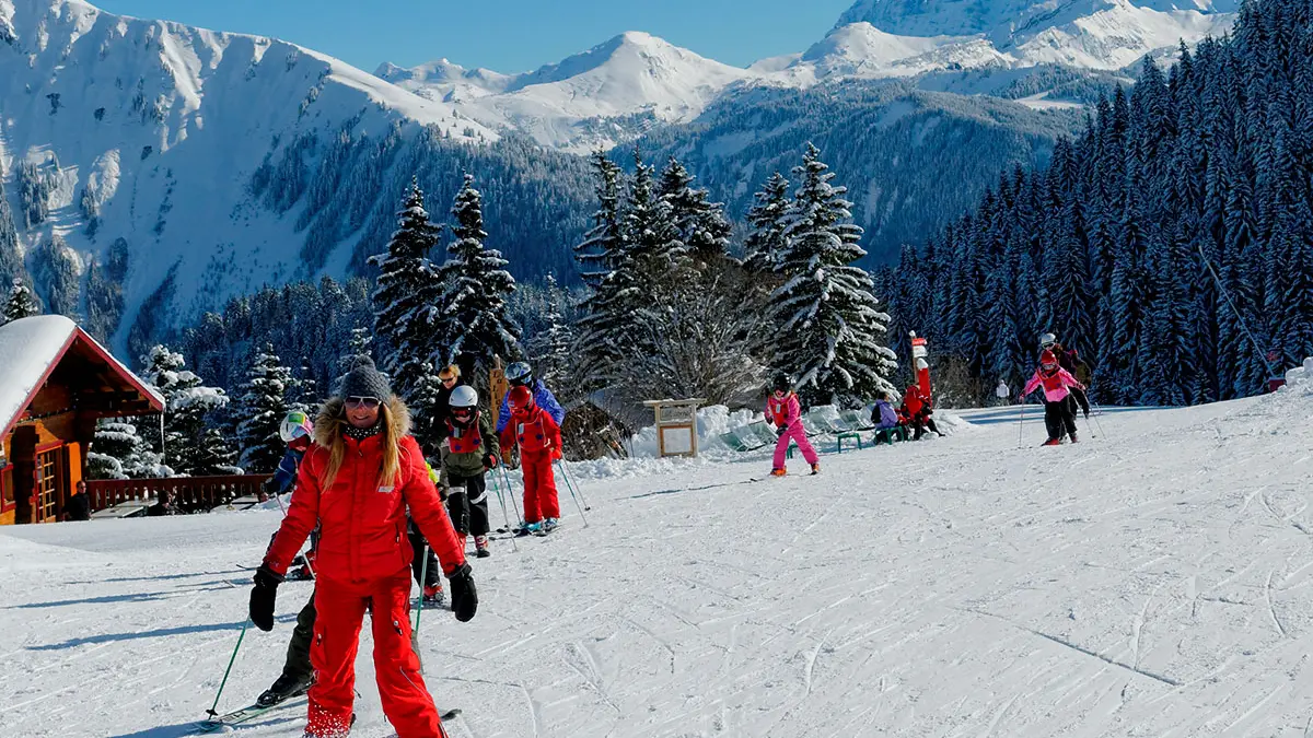 Cours collectif de ski alpin