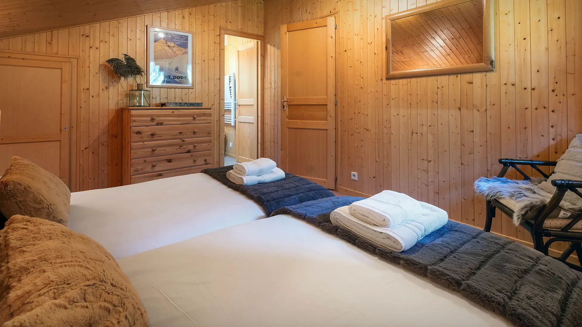 Chambre twin mansardée
