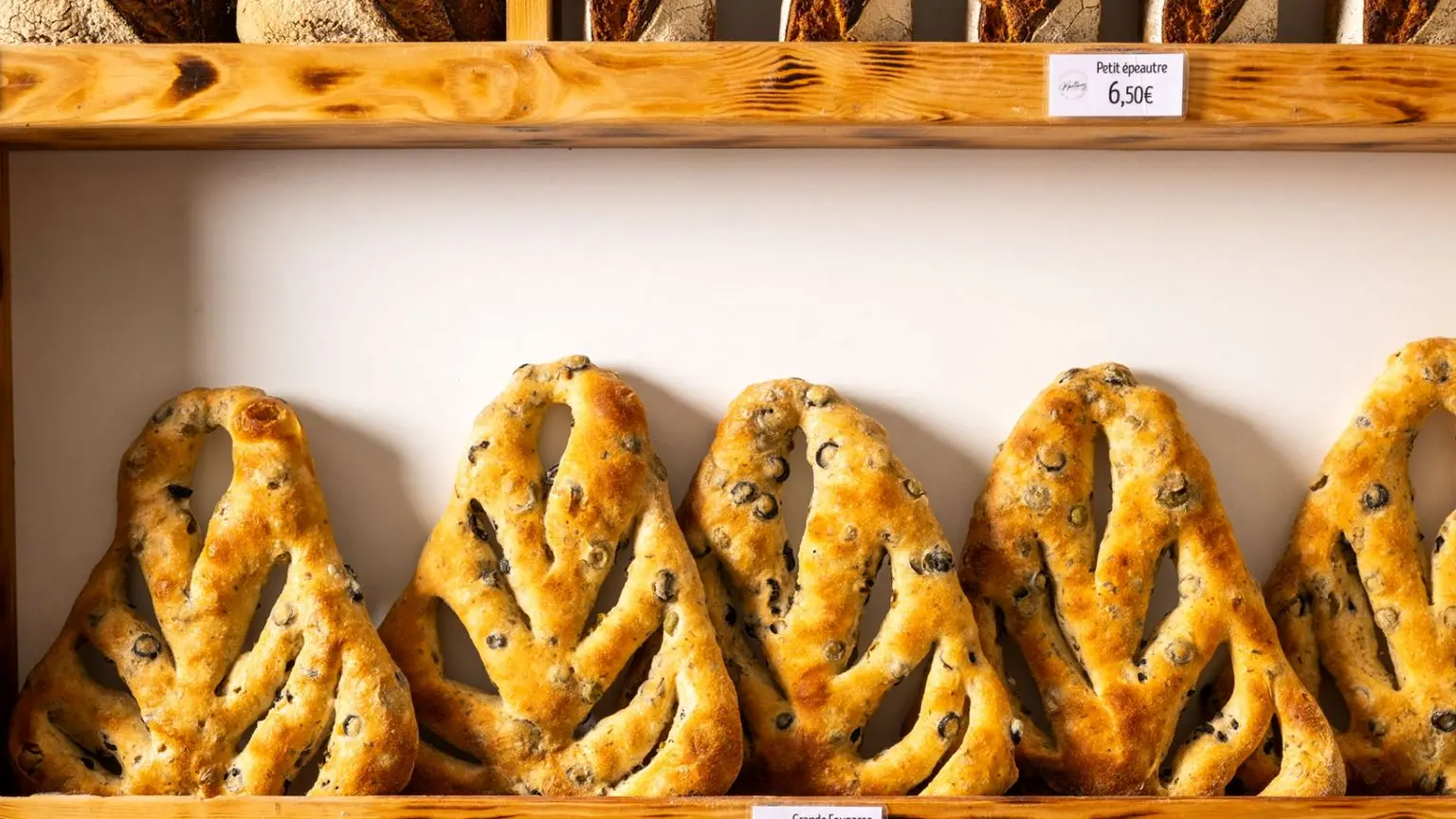 pains dans leur présentoir