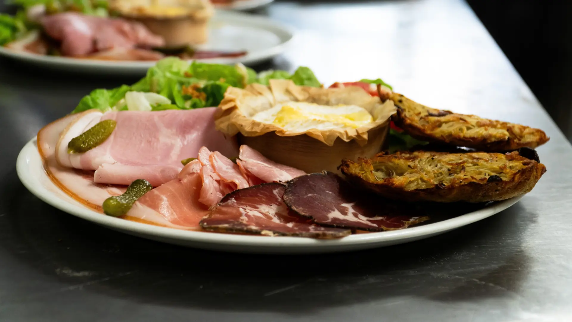 Exemple d'assiette à la carte avec Râpées maison