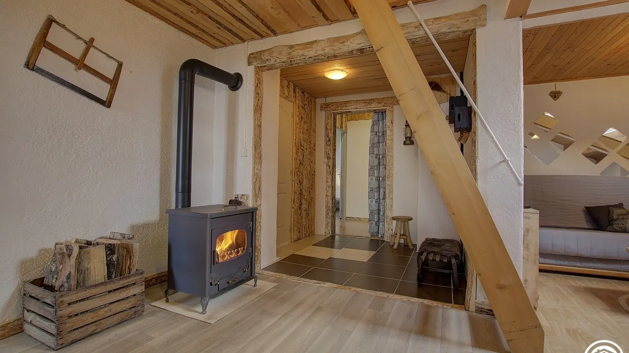 hall ouvert sur l'ensemble du gîte
