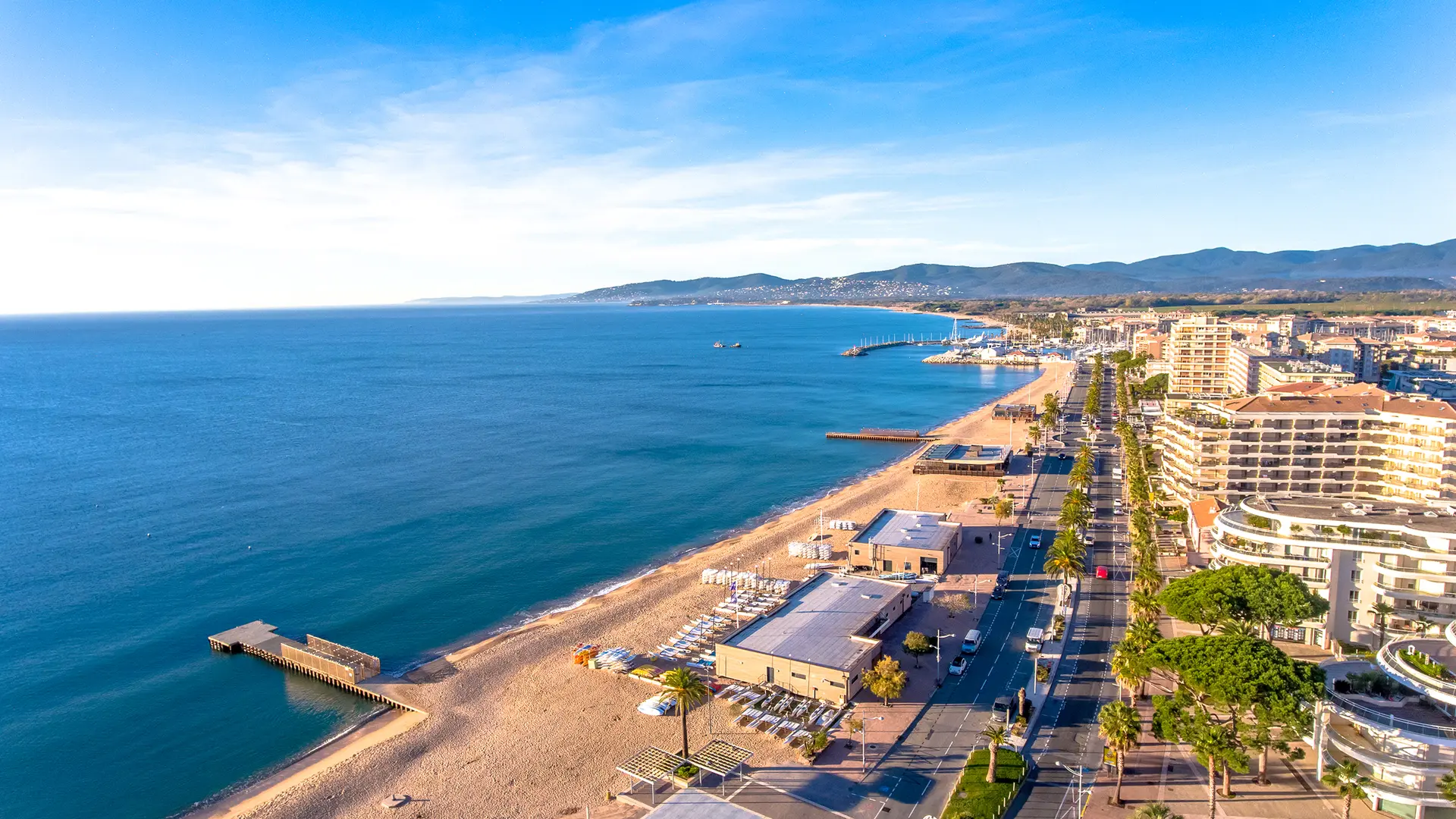 Fréjus Plage vue aérienne