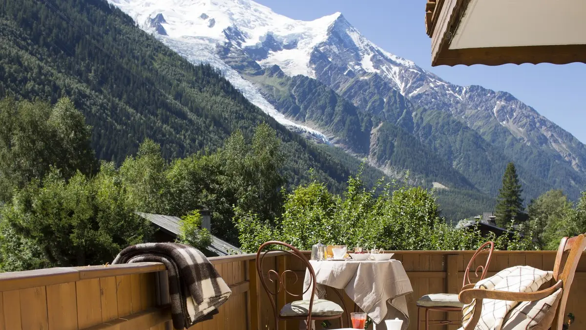 Hotel hermitage chamonix - terrasse