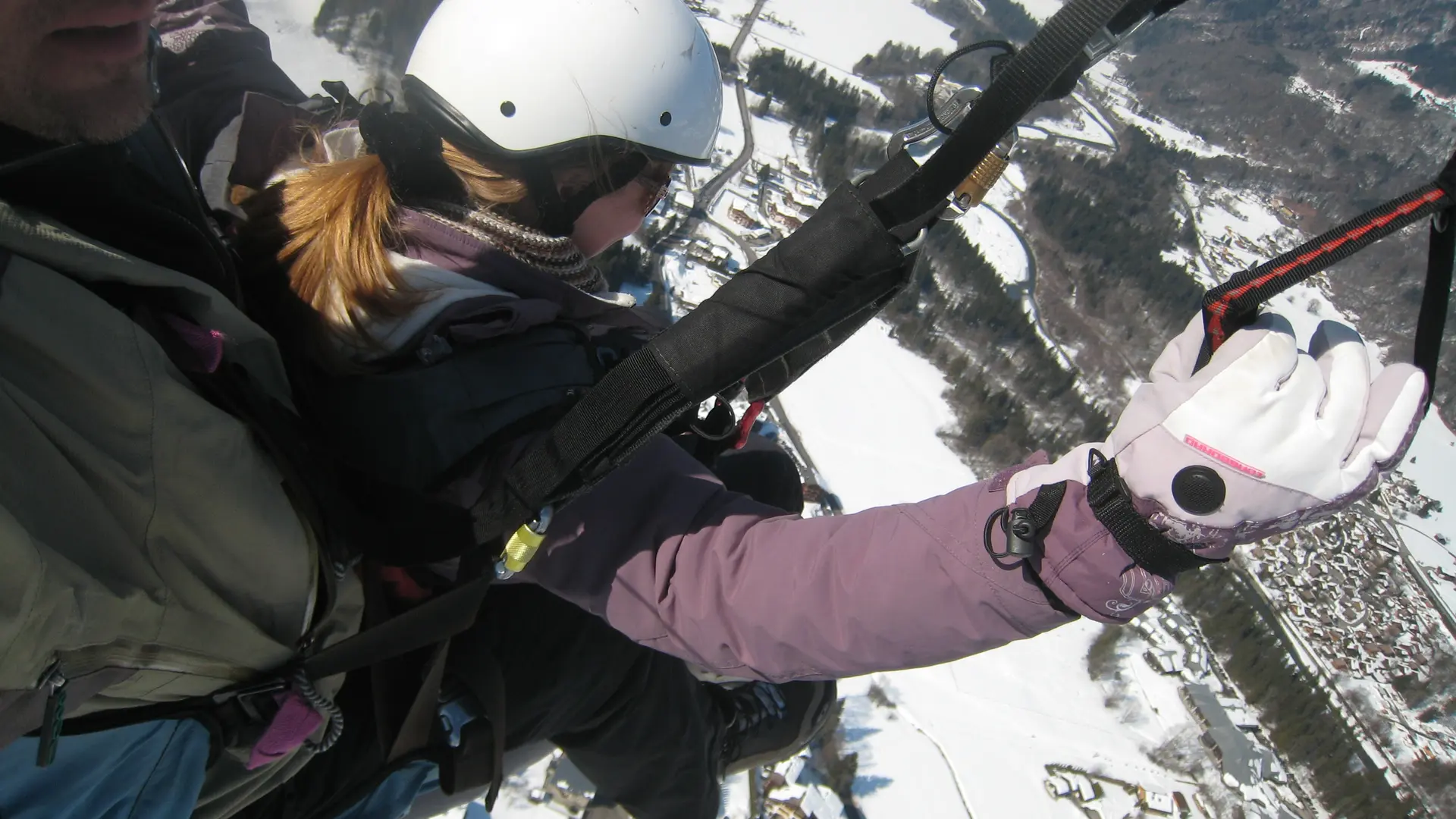Baptème de parapente en hiver