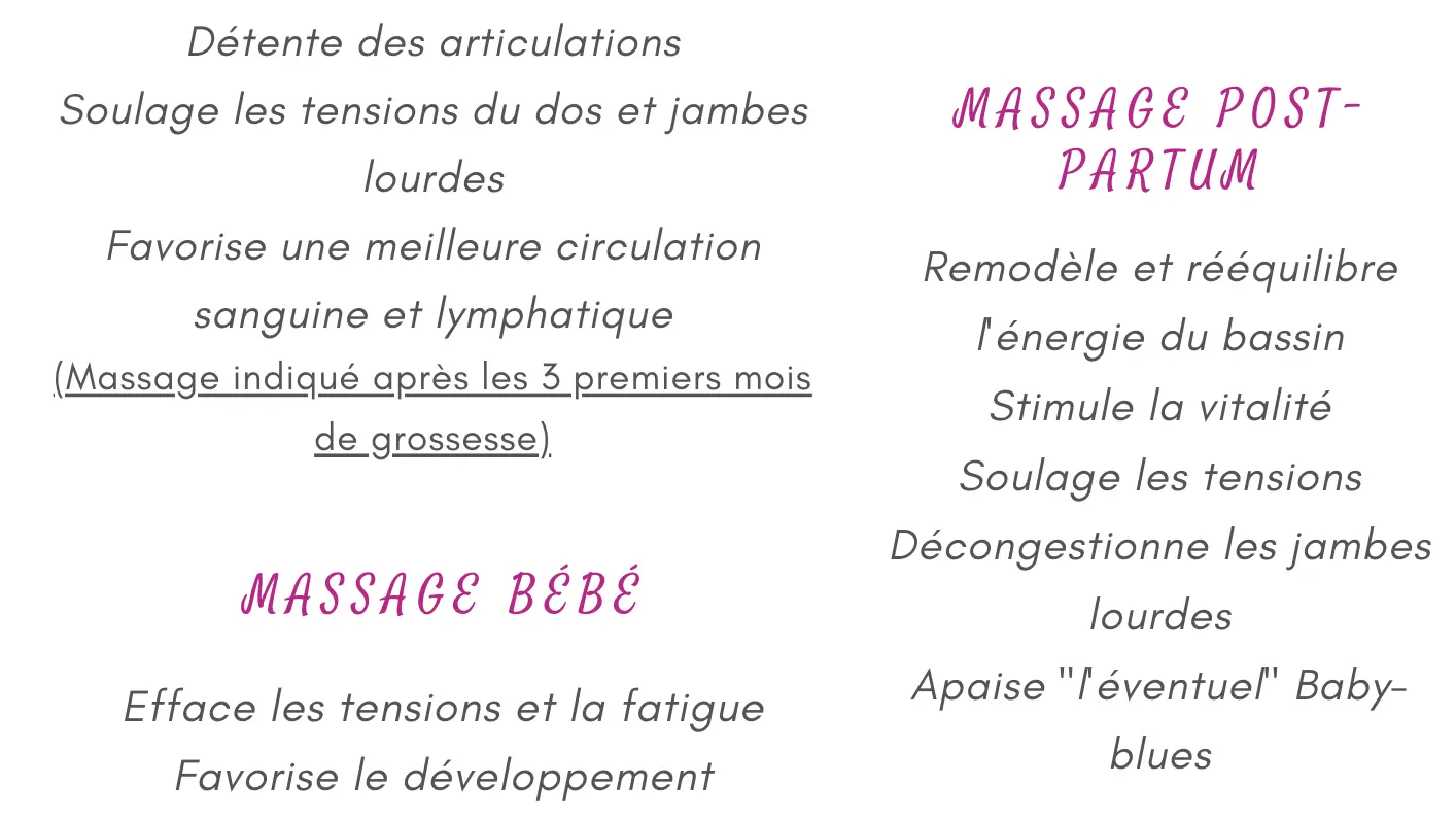 Massages femmes enceintes et bébés