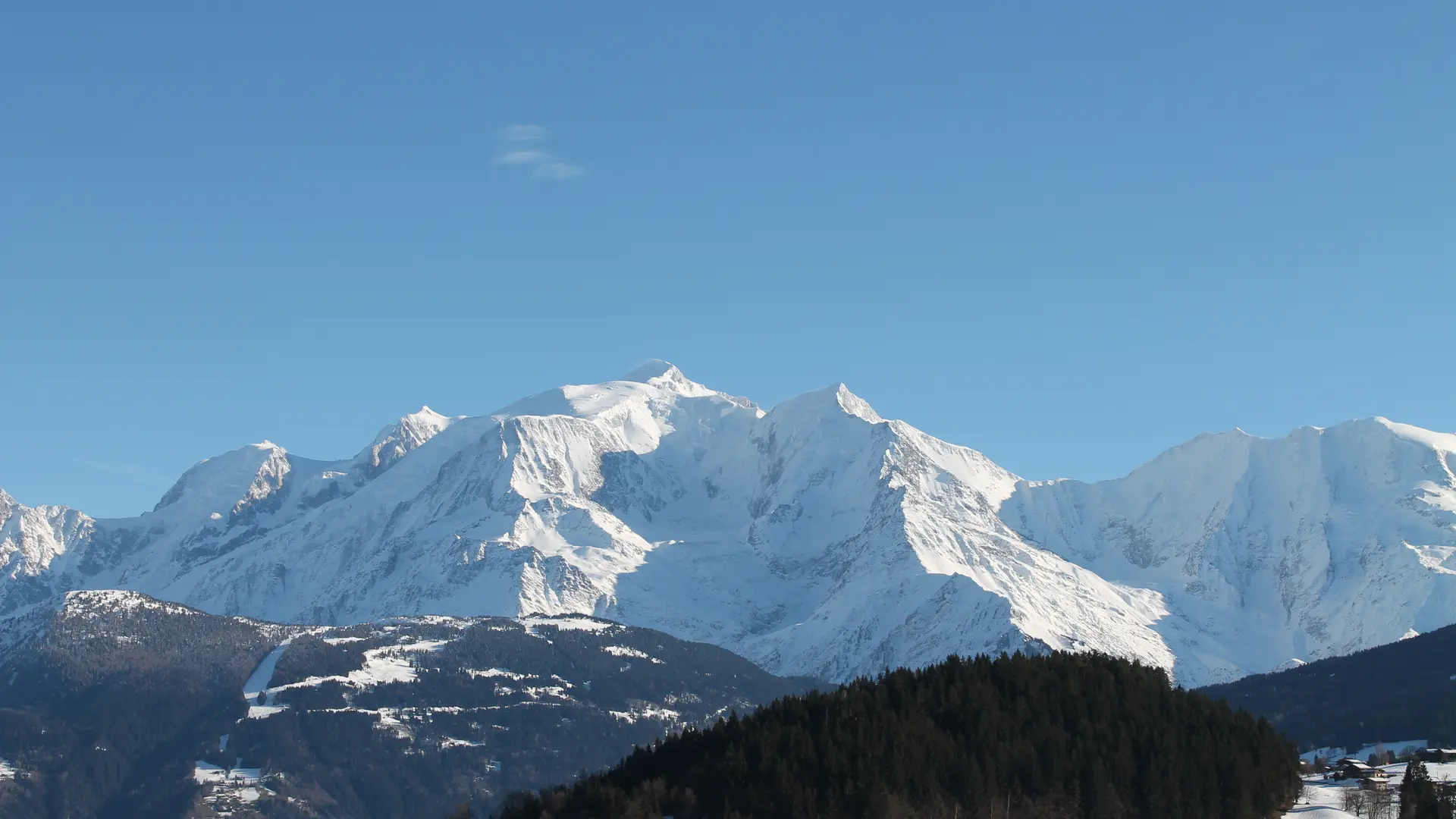 Vue Mont-Blanc hiver