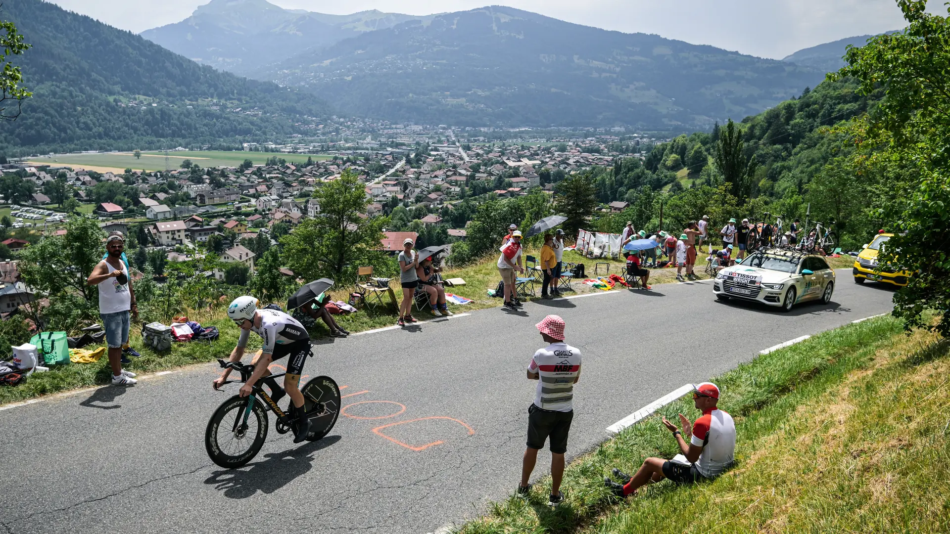Coureur dans la côte des Soudans à Passy