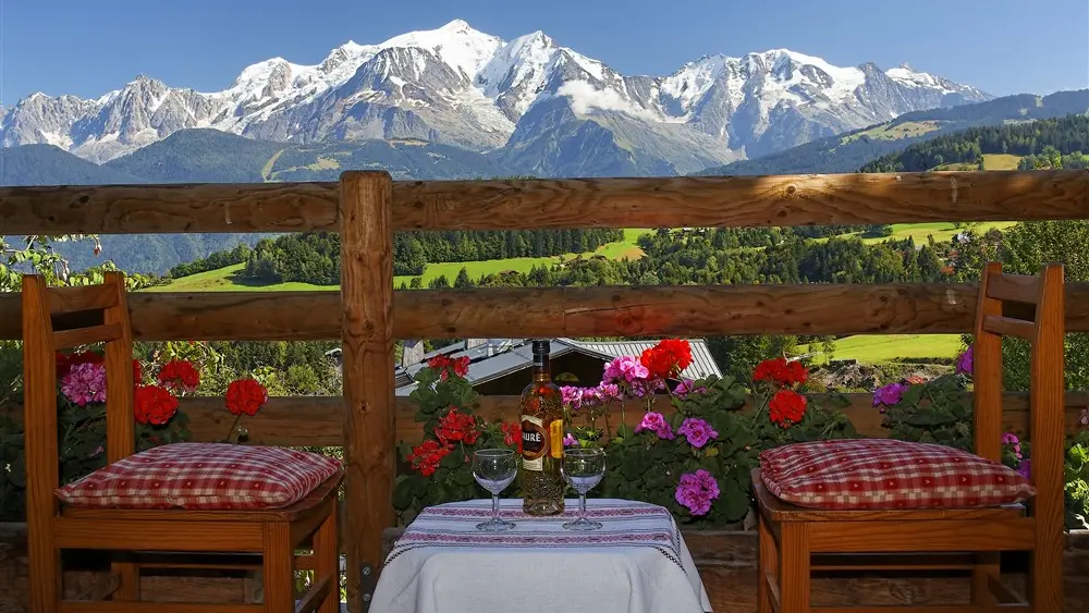 Vue sur le Mont Blanc du séjour