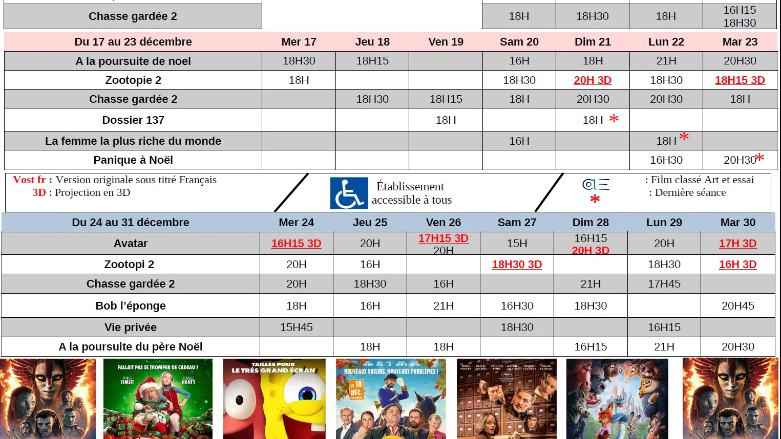 Programme Cinéma Le Poom_Orcières