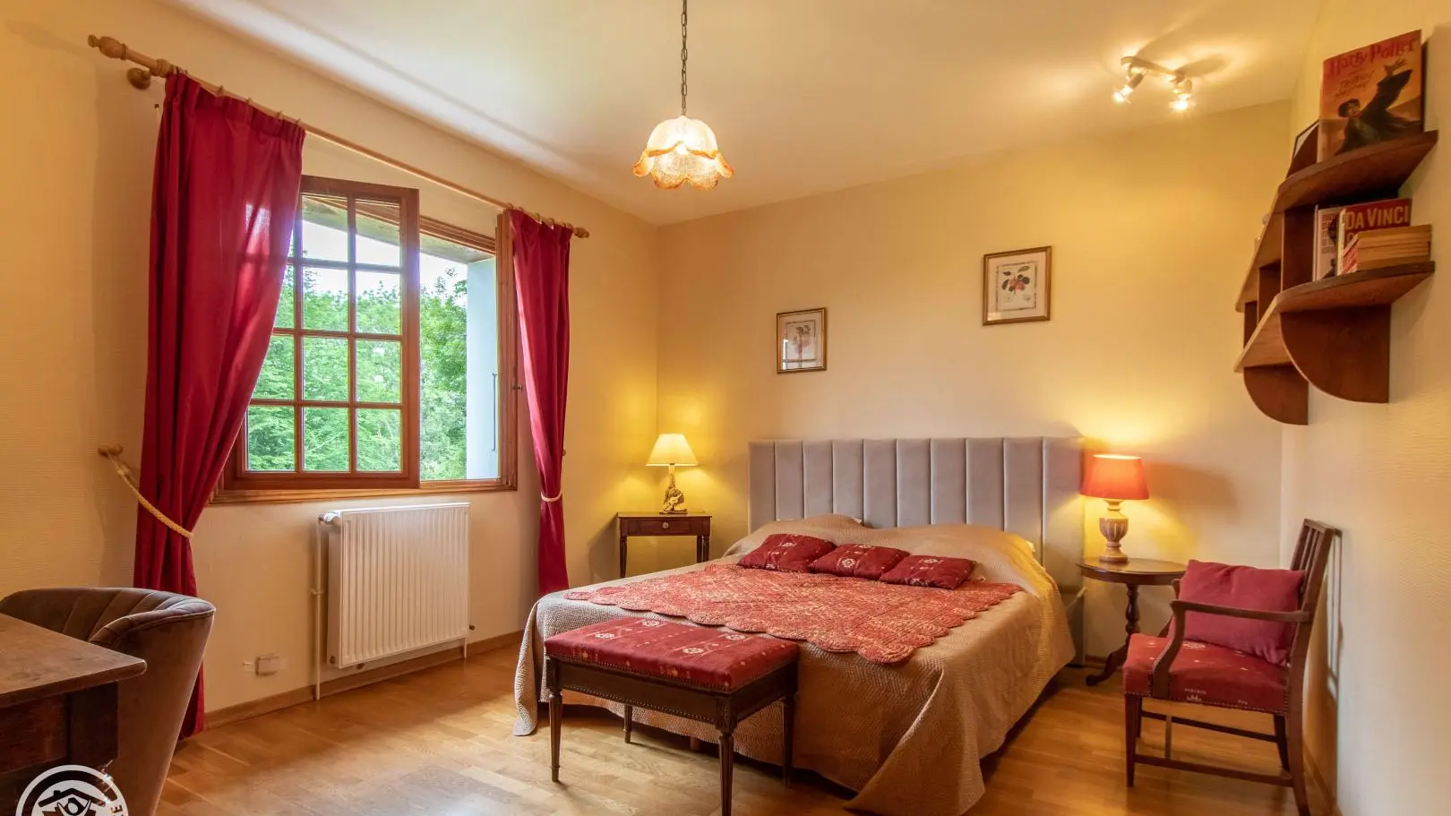 La chambre Amarante avec 2 lits en 90