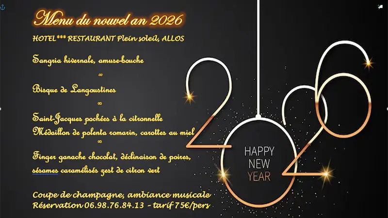 Menu du 31 décembre