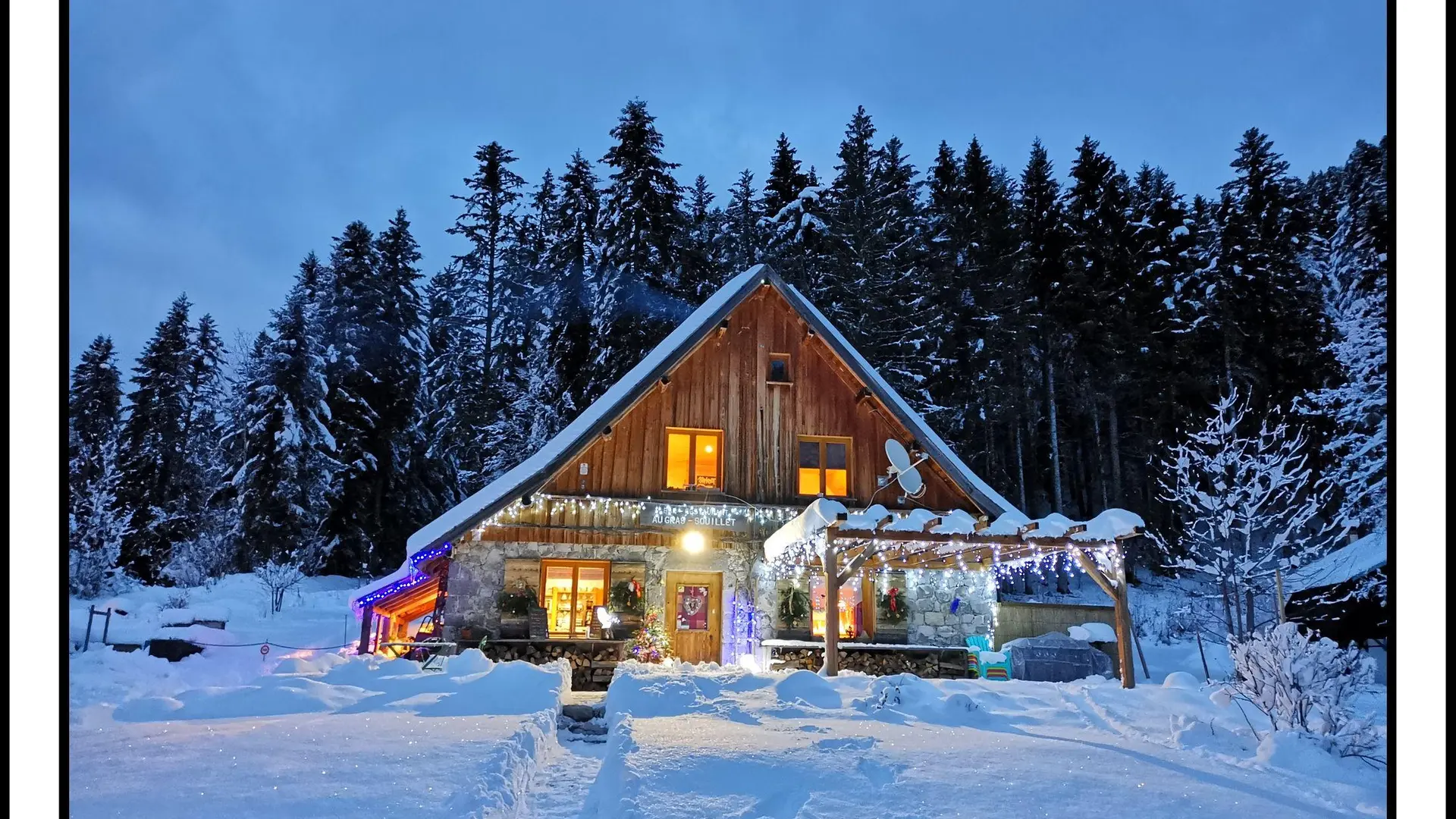 Le chalet en hiver