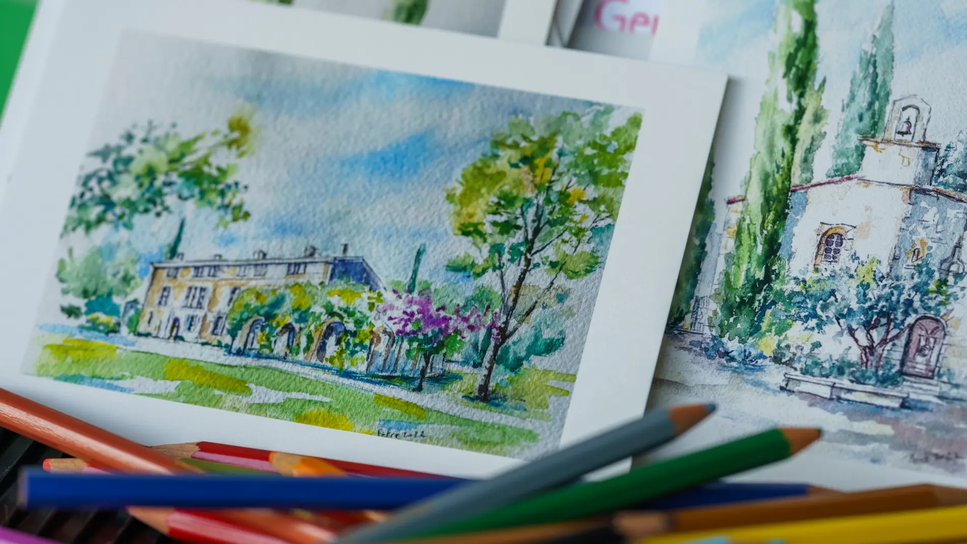 Stage d'aquarelle chateau de sannes
