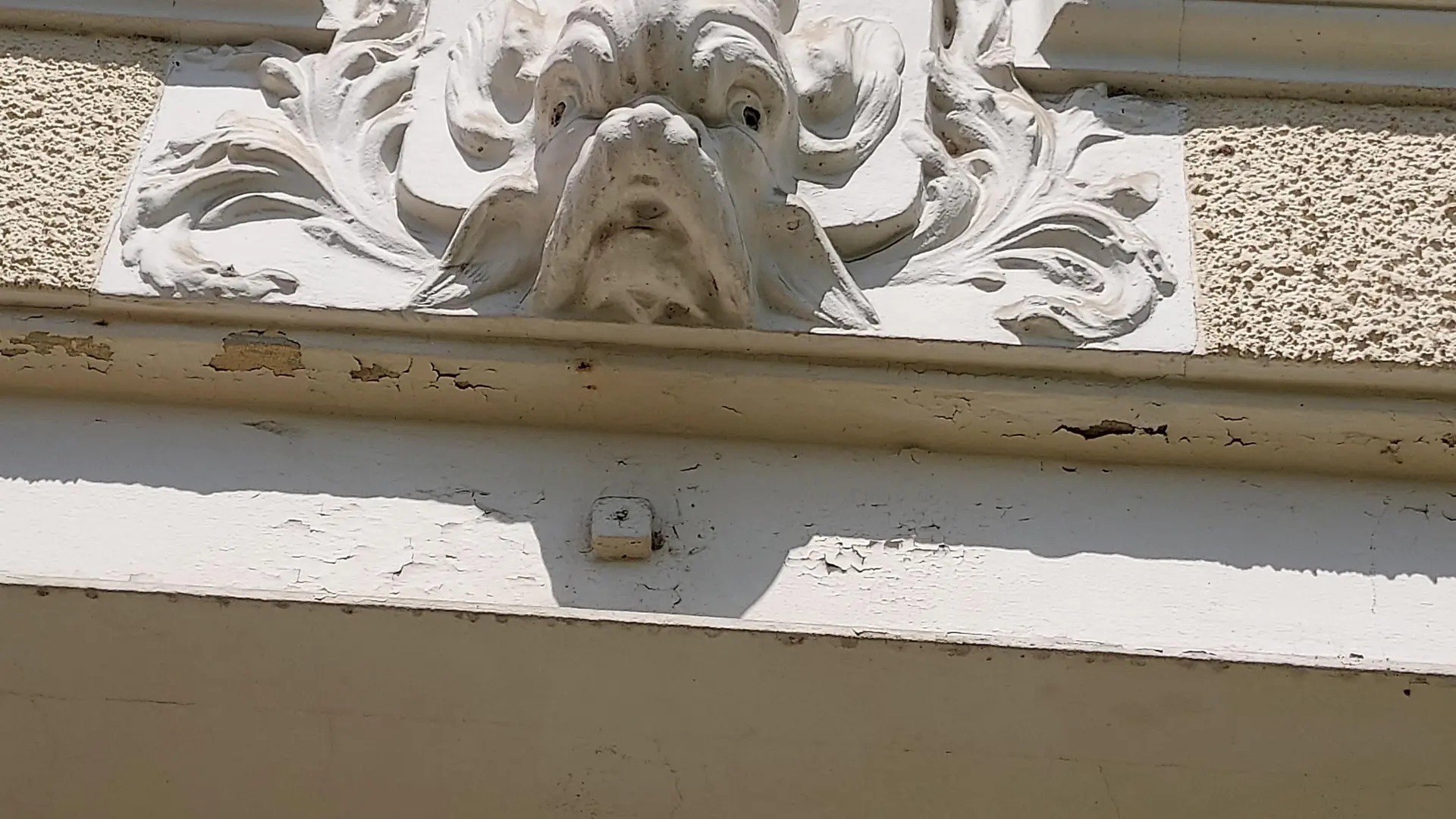 Un détail architectural de l'immeuble où se trouve le logement.