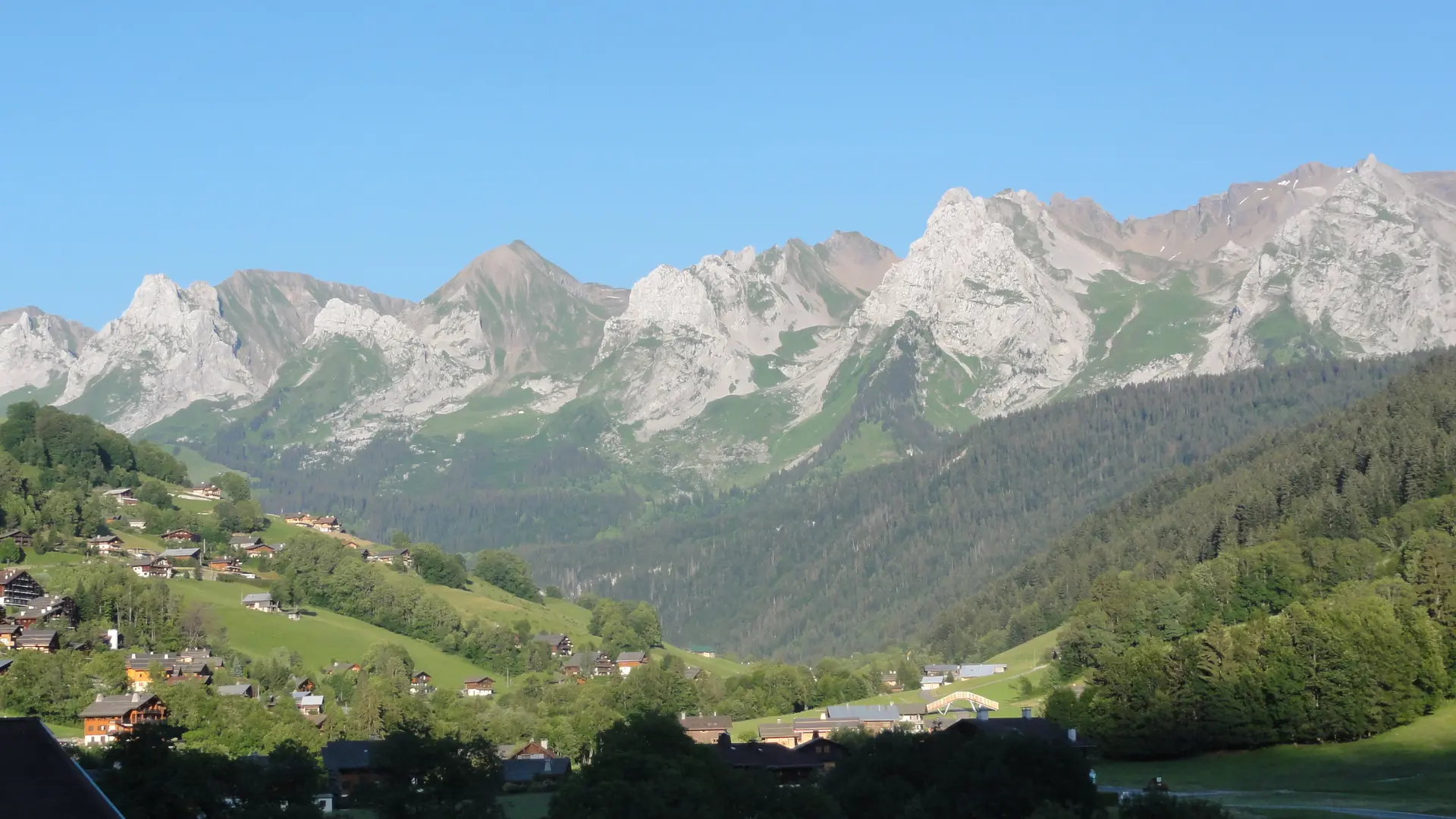 Vue paysage été / View of the countryside during summer - Tilleuls - Le Grand-Bornand