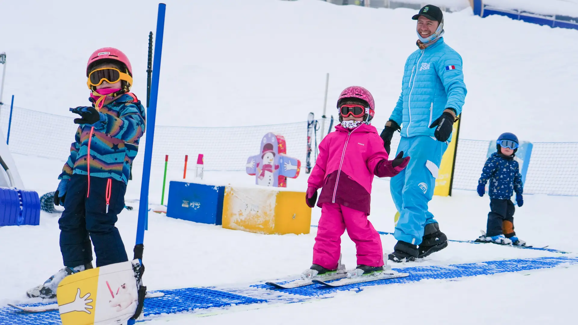 Enfants et moniteurs