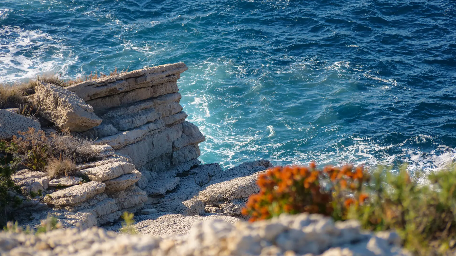 Le Sentier du littoral entre Port d'Alon et la Pointe Fauconnière
