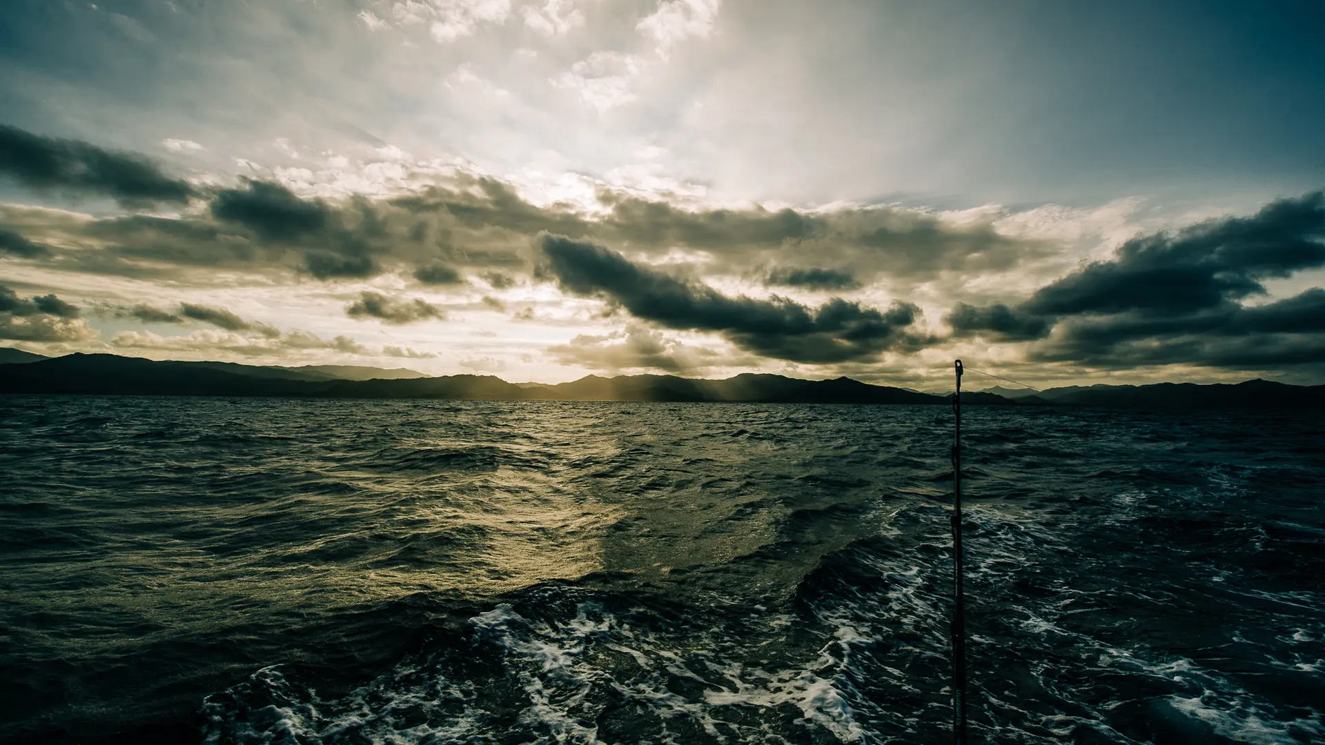 mer, paysage, sunset, tiakan fishing, bateau, ponérihouen