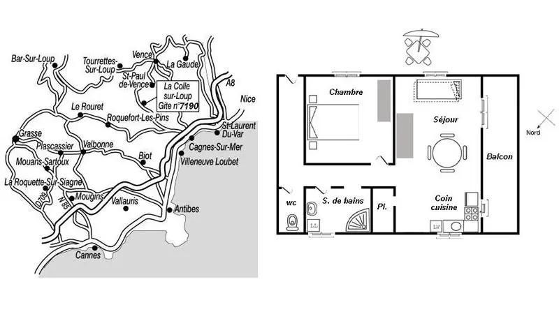 plan du gîte