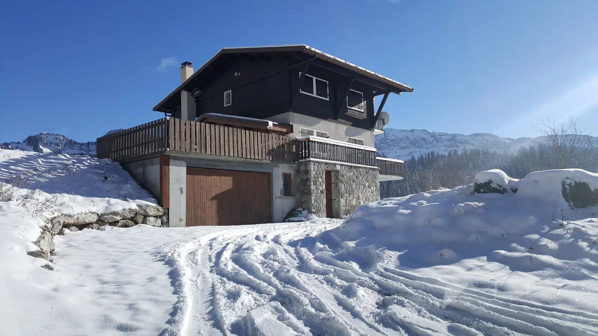 Le Chalet du Collet en hiver