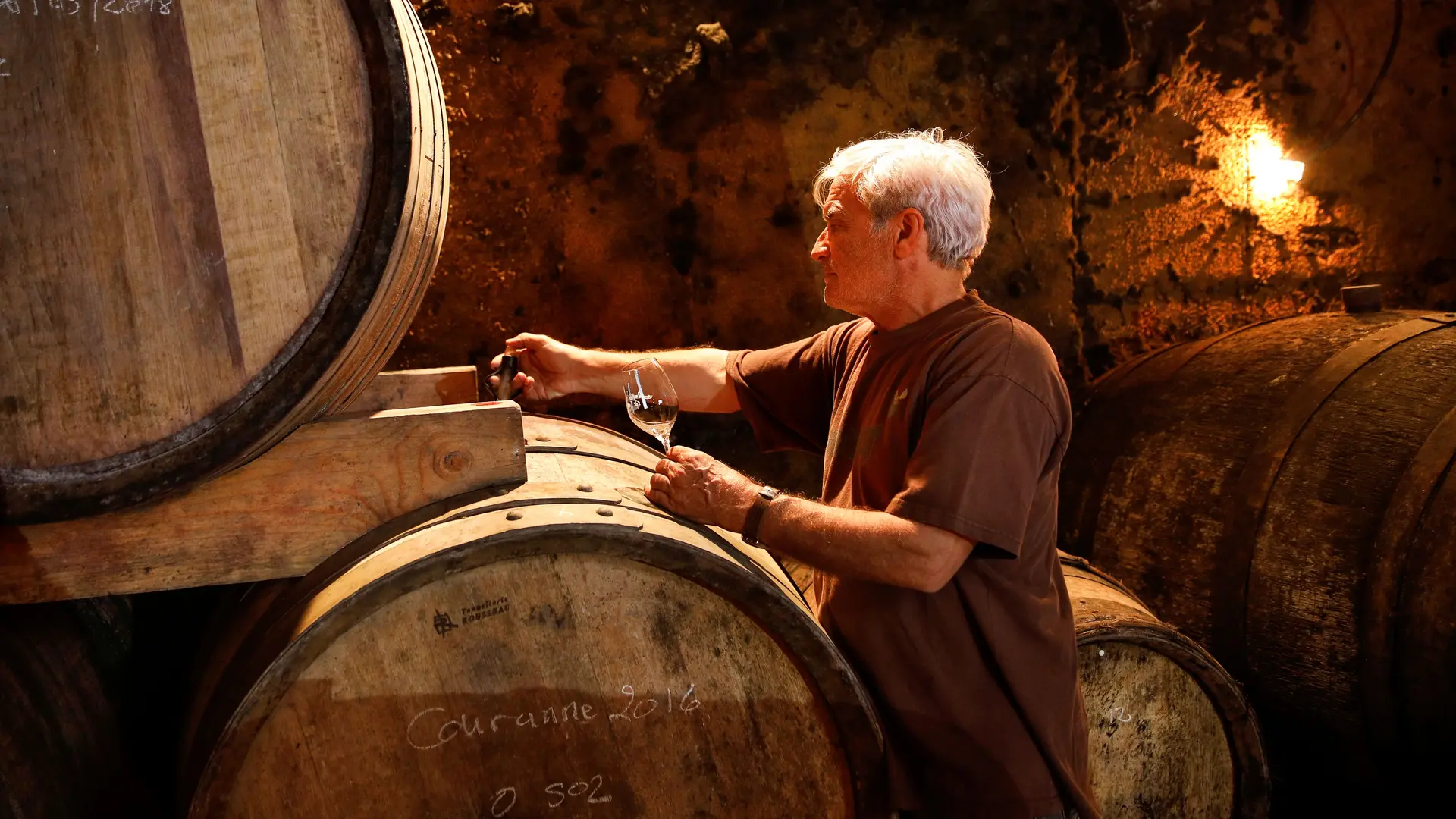 Marcel dans les chais