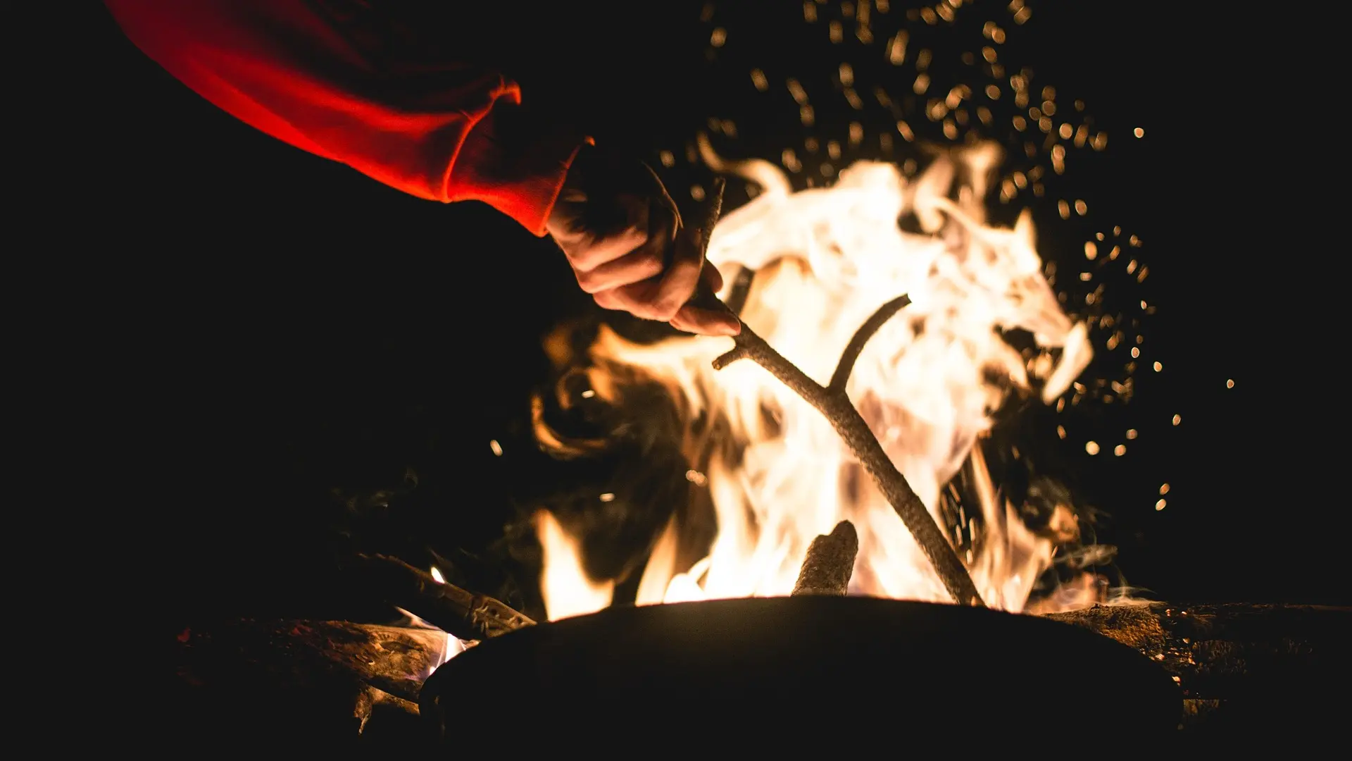 image libre de droit, feu, camping