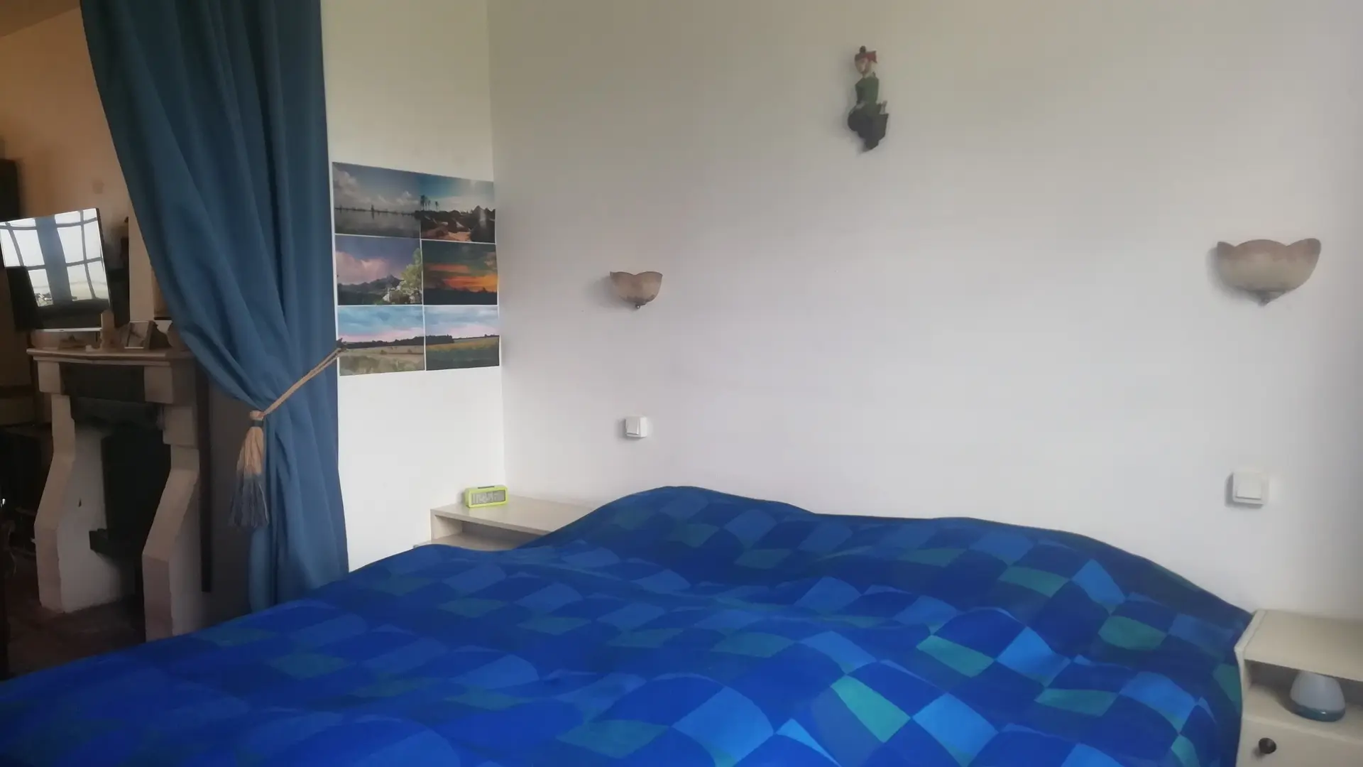 Chambre en alcôve avec lit en 160 cm