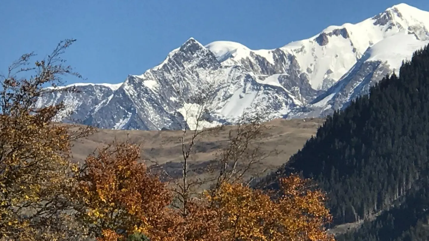 Vue sur le Mt Blanc depuis le balcon