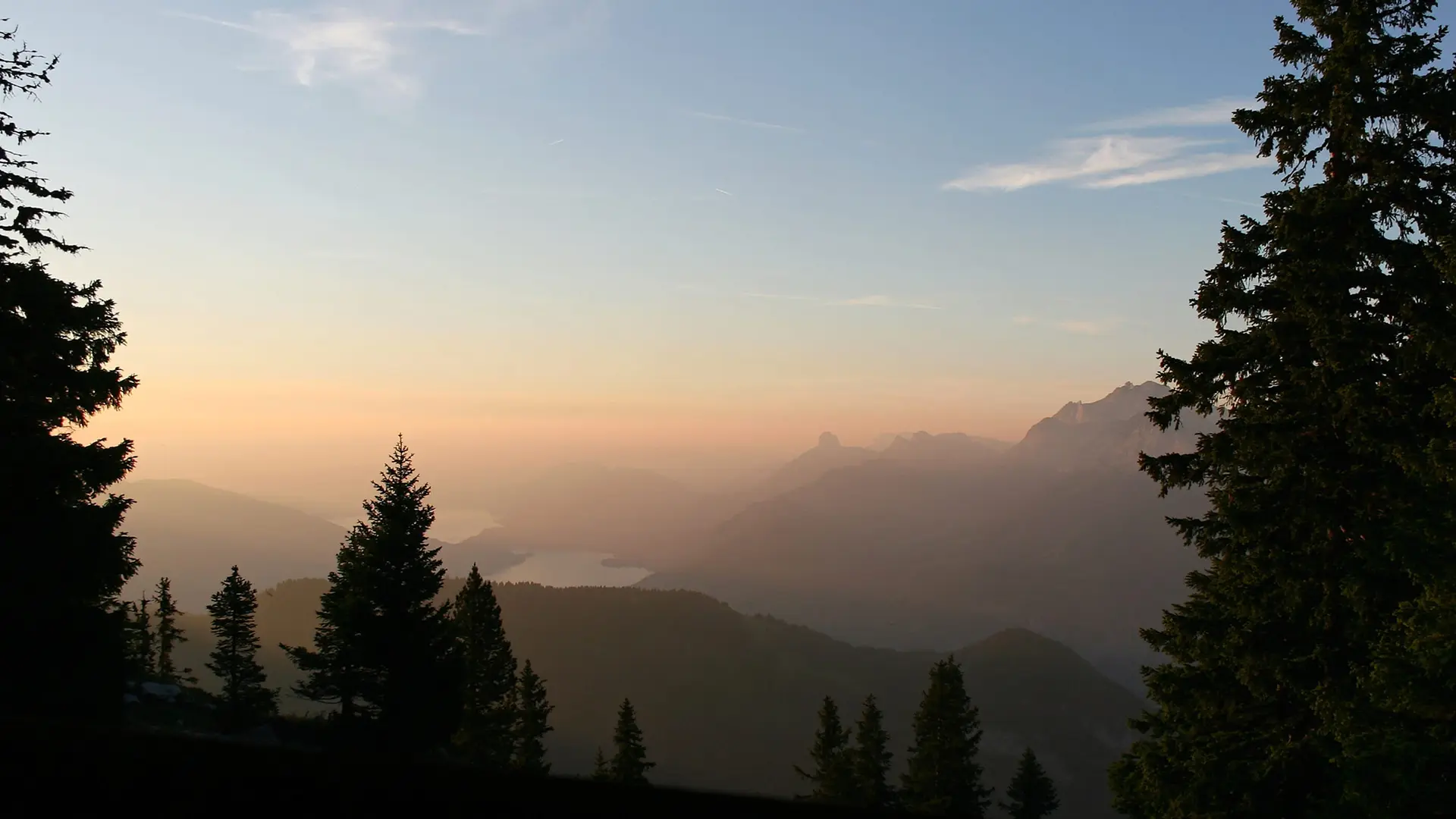 Vue coucher de soleil