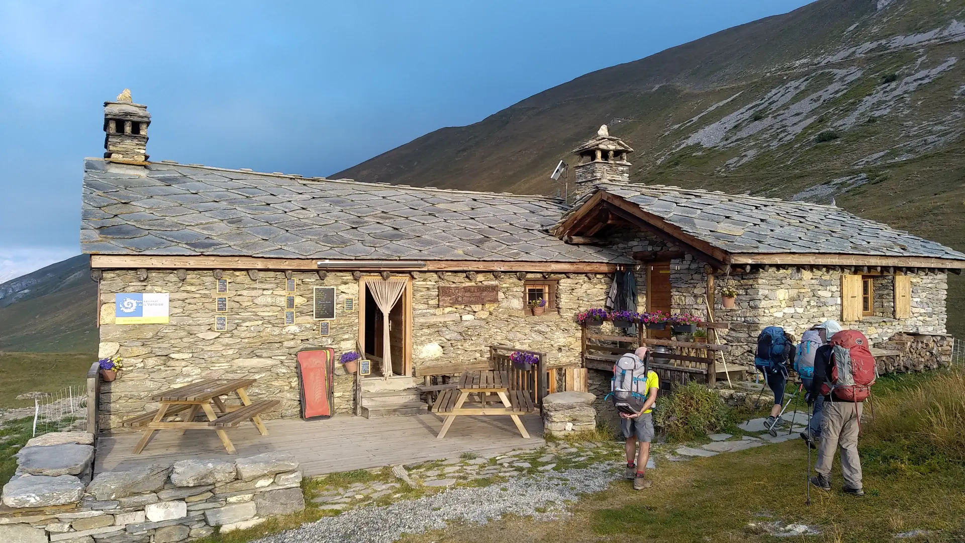 Arrivée au refuge en Maurienne