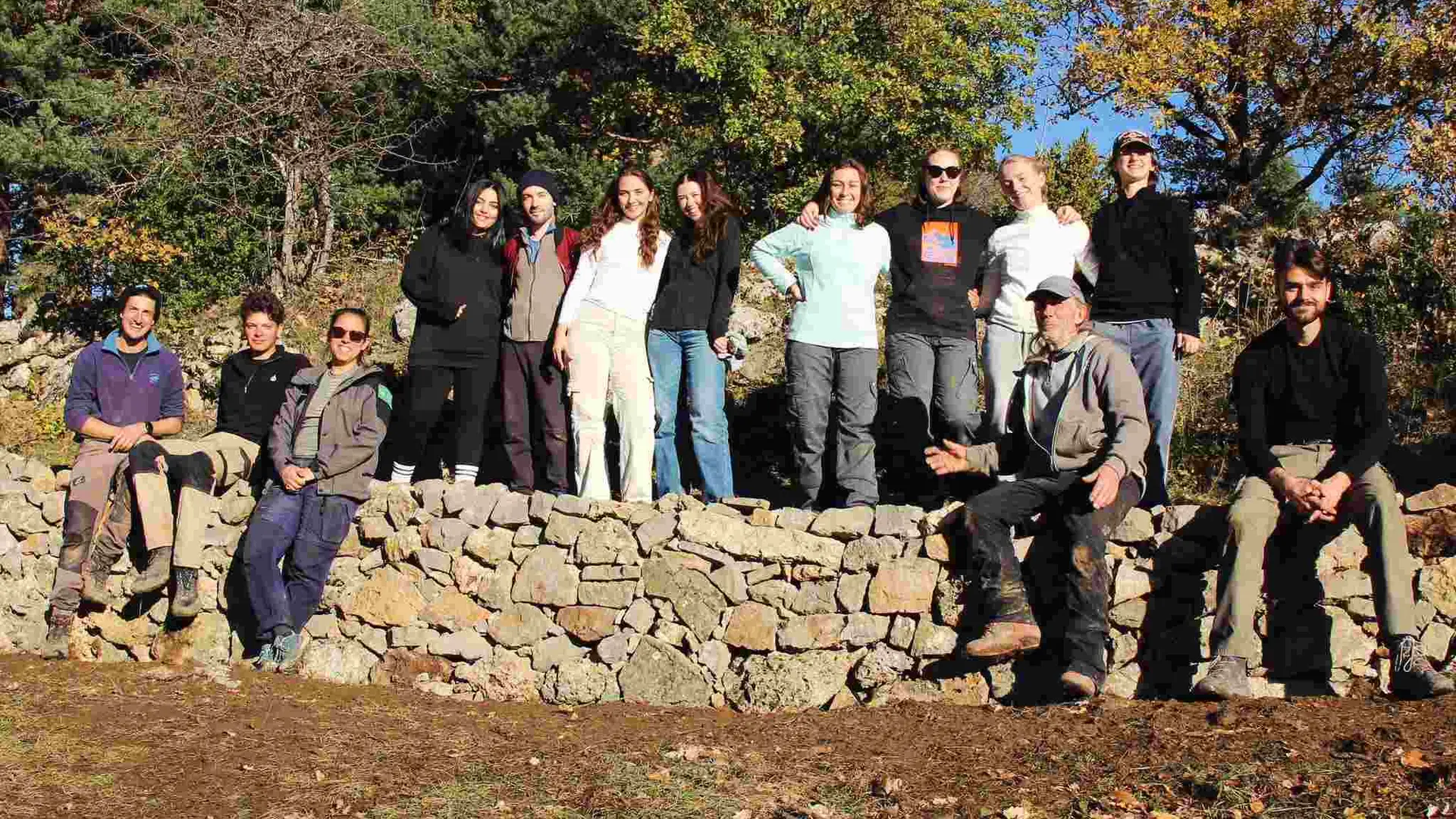 Chantier murs en pierres sèches