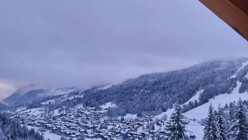 Vue du chalet hiver