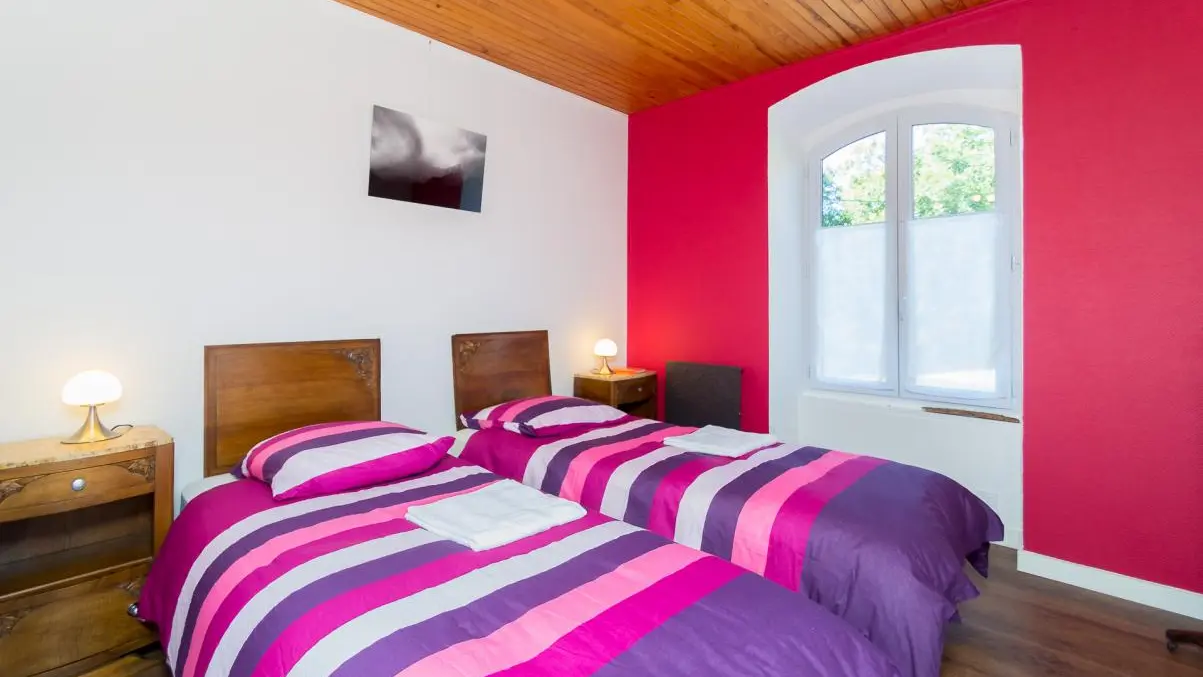 Chambre rose mode 2 lits jumeaux 80 x 200