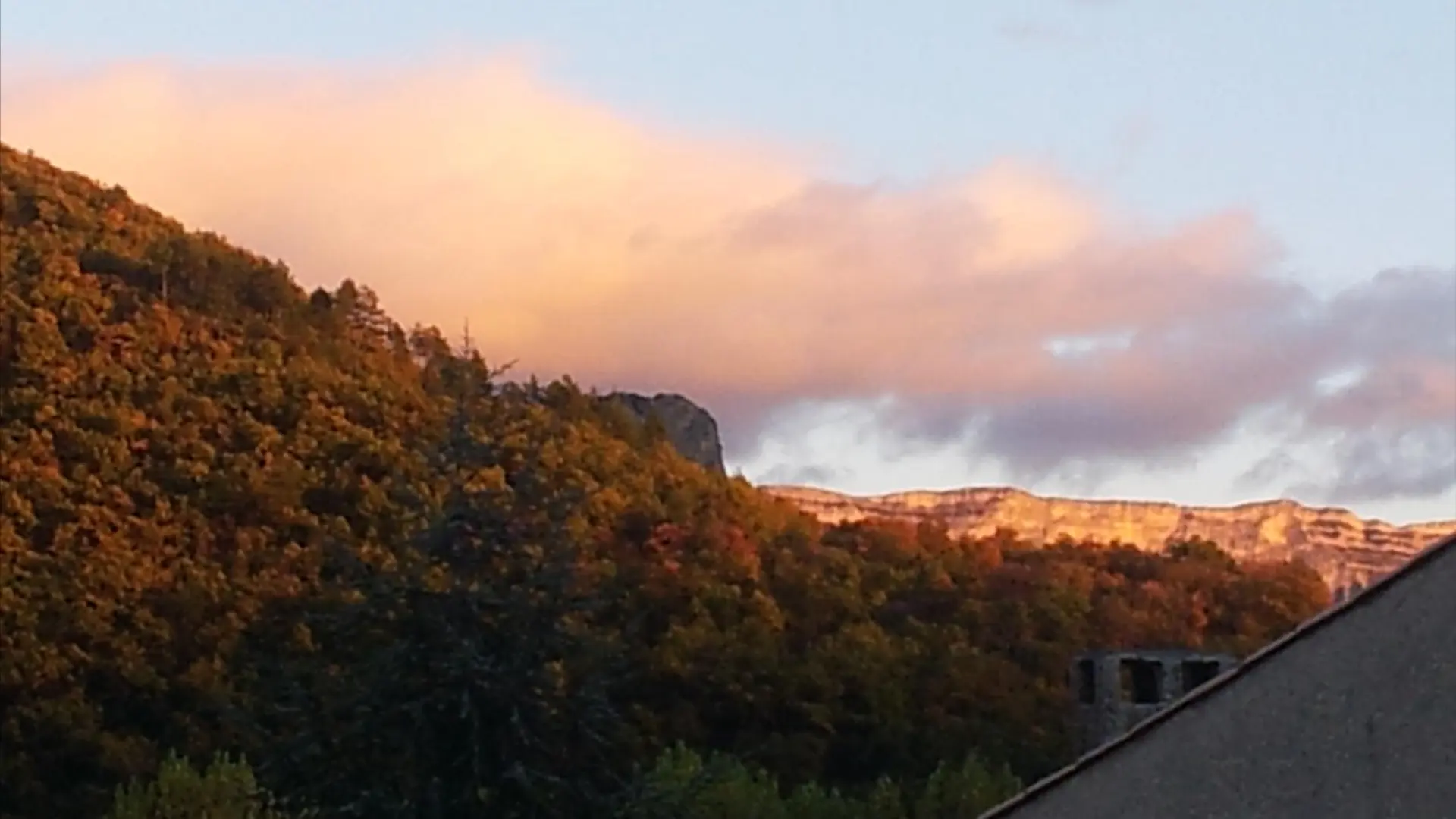 Vue coucher de soleil