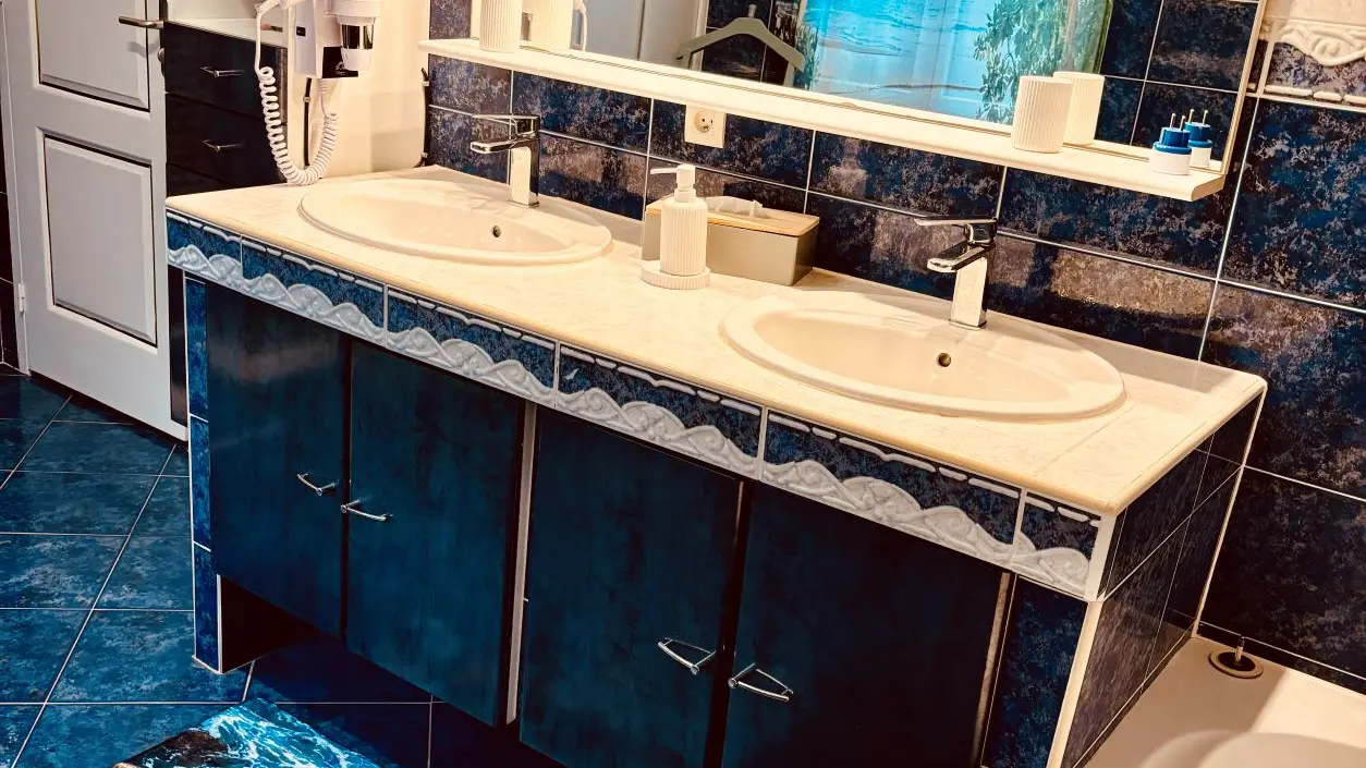 Bathroom with shower and bath