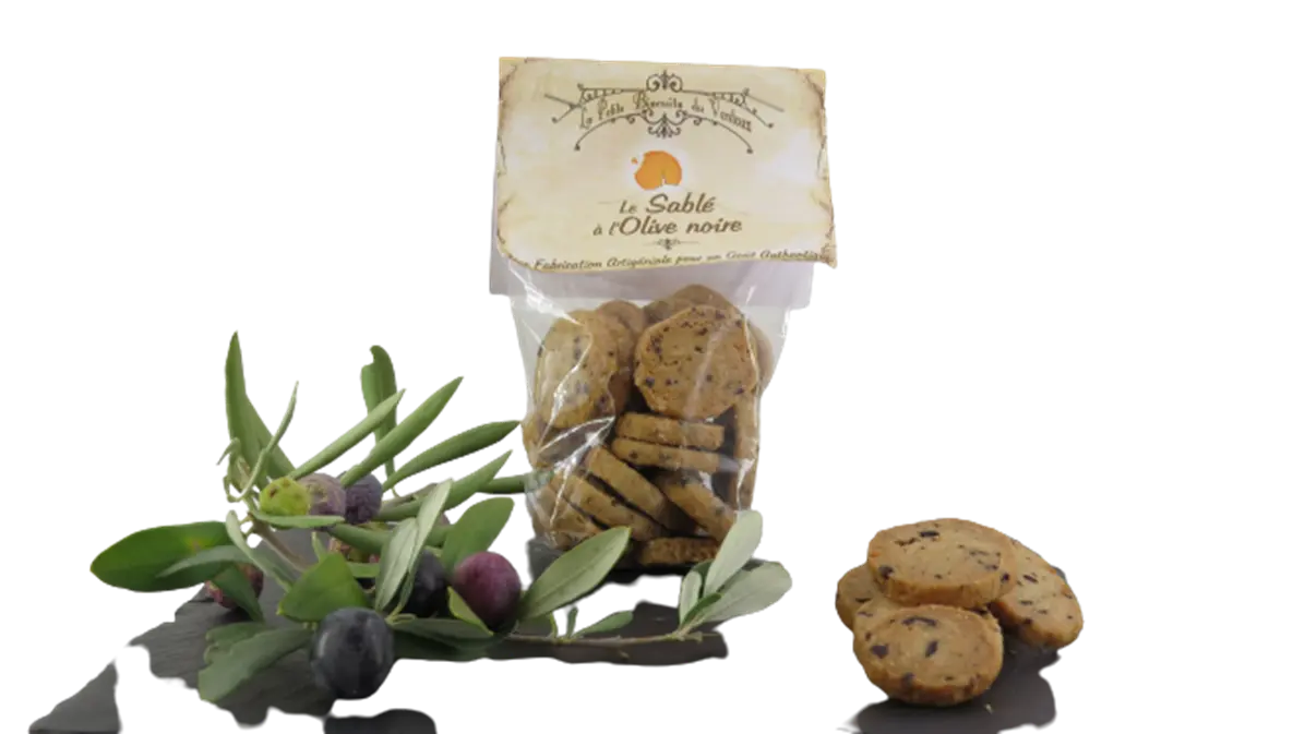 Sablés aux olives noires