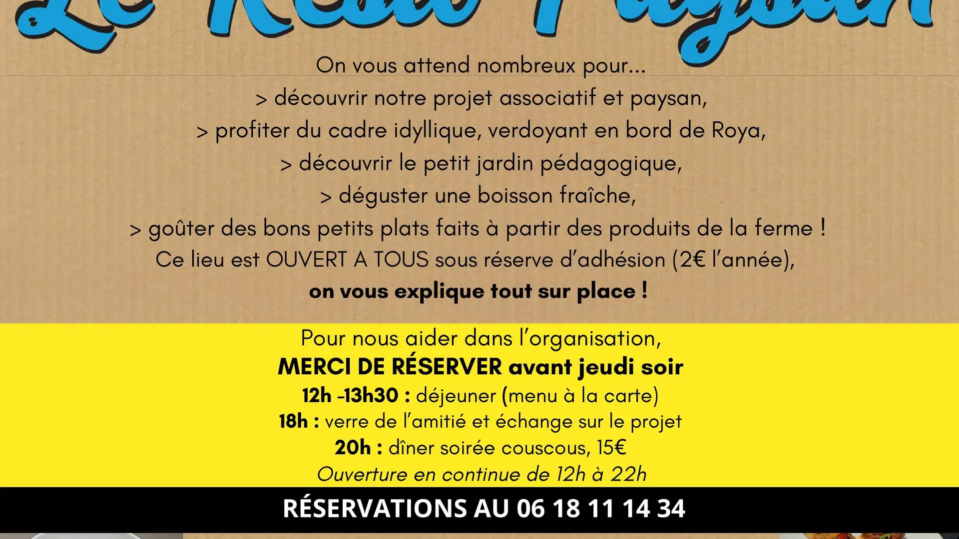 Ouverture 14 juin Le Resto paysan d'Emmaüs Roya_Breil-sur-Roya