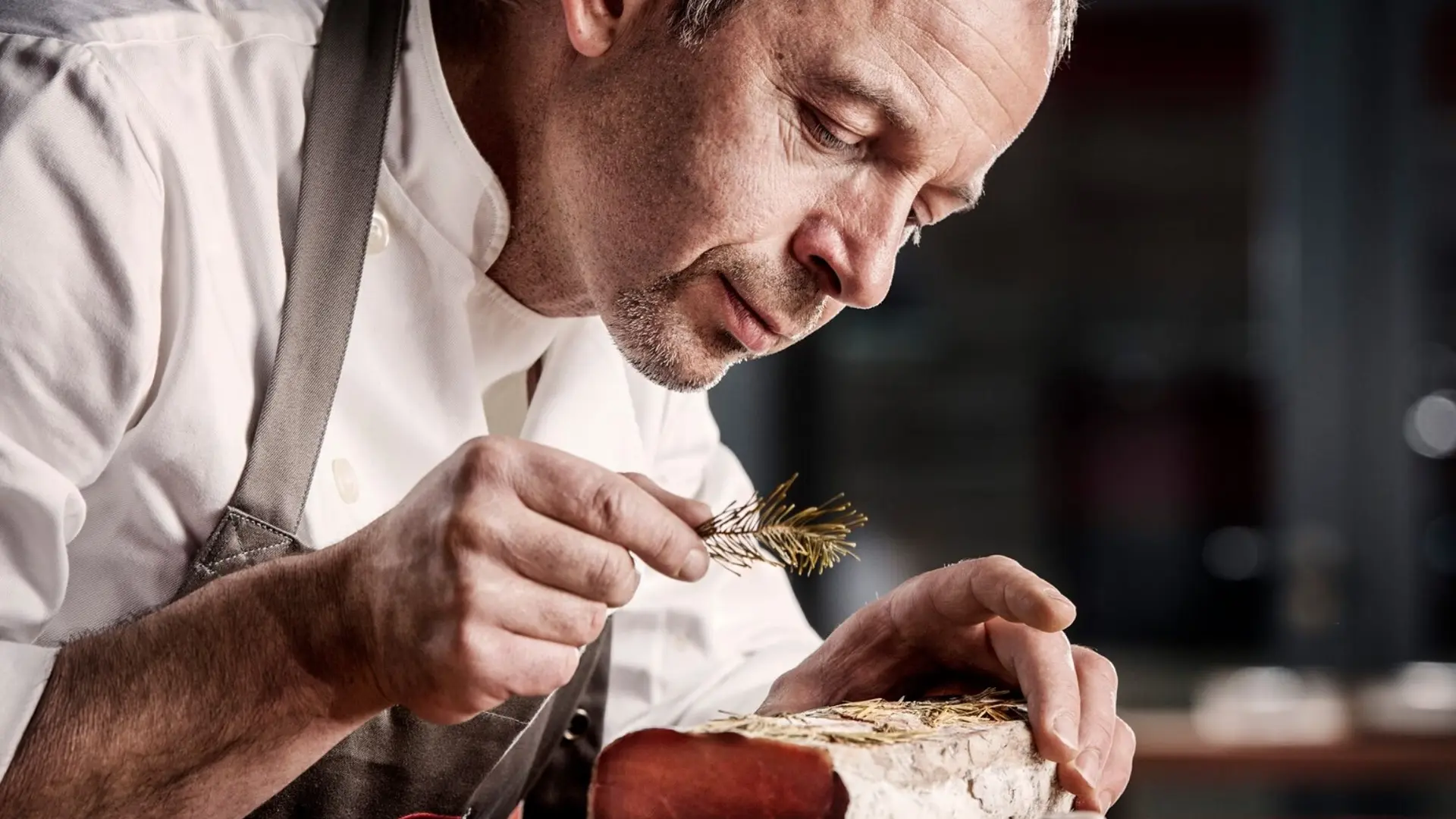 Christian Favre making cured meat