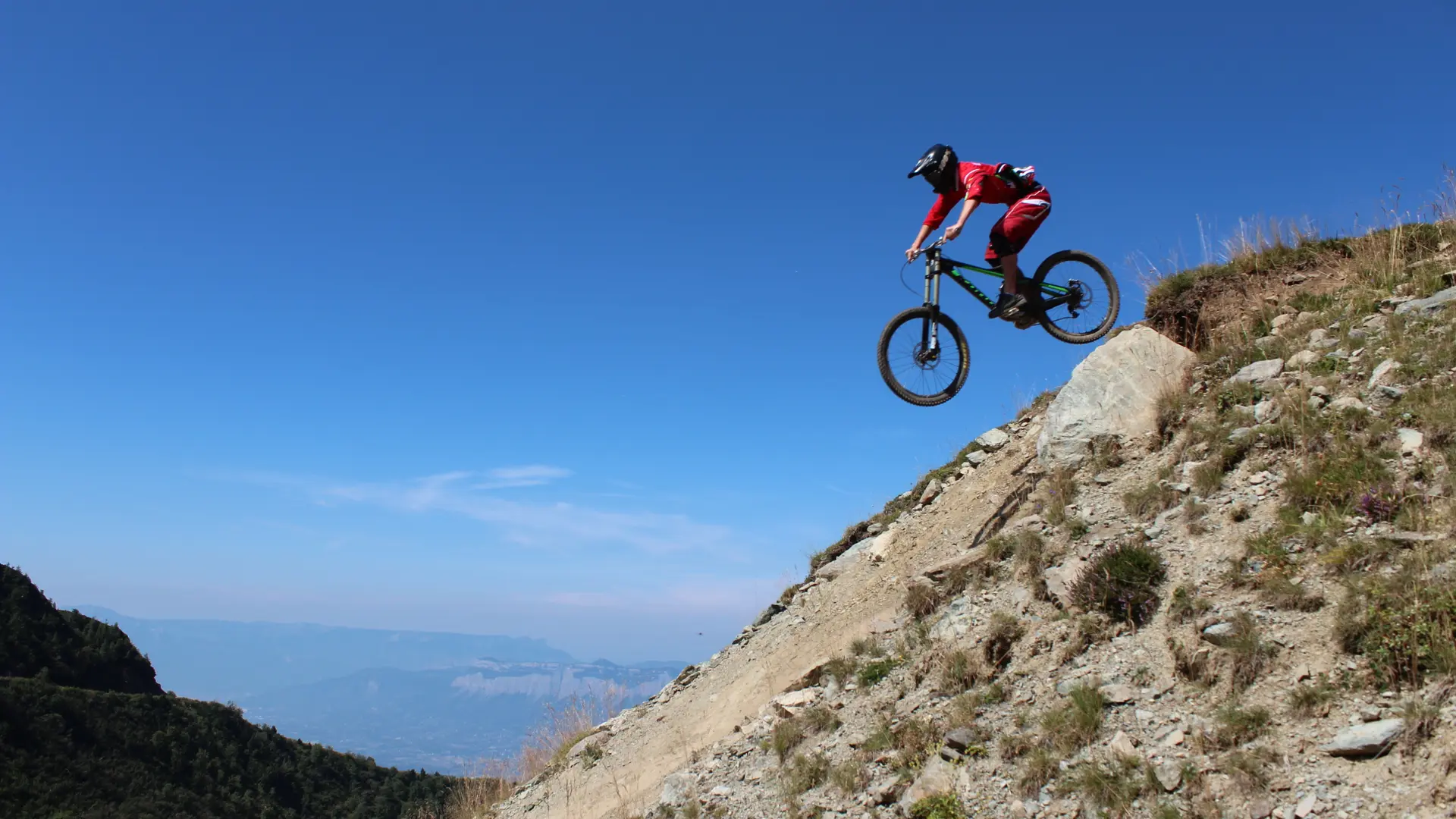 VTT de descente aux 7 Laux