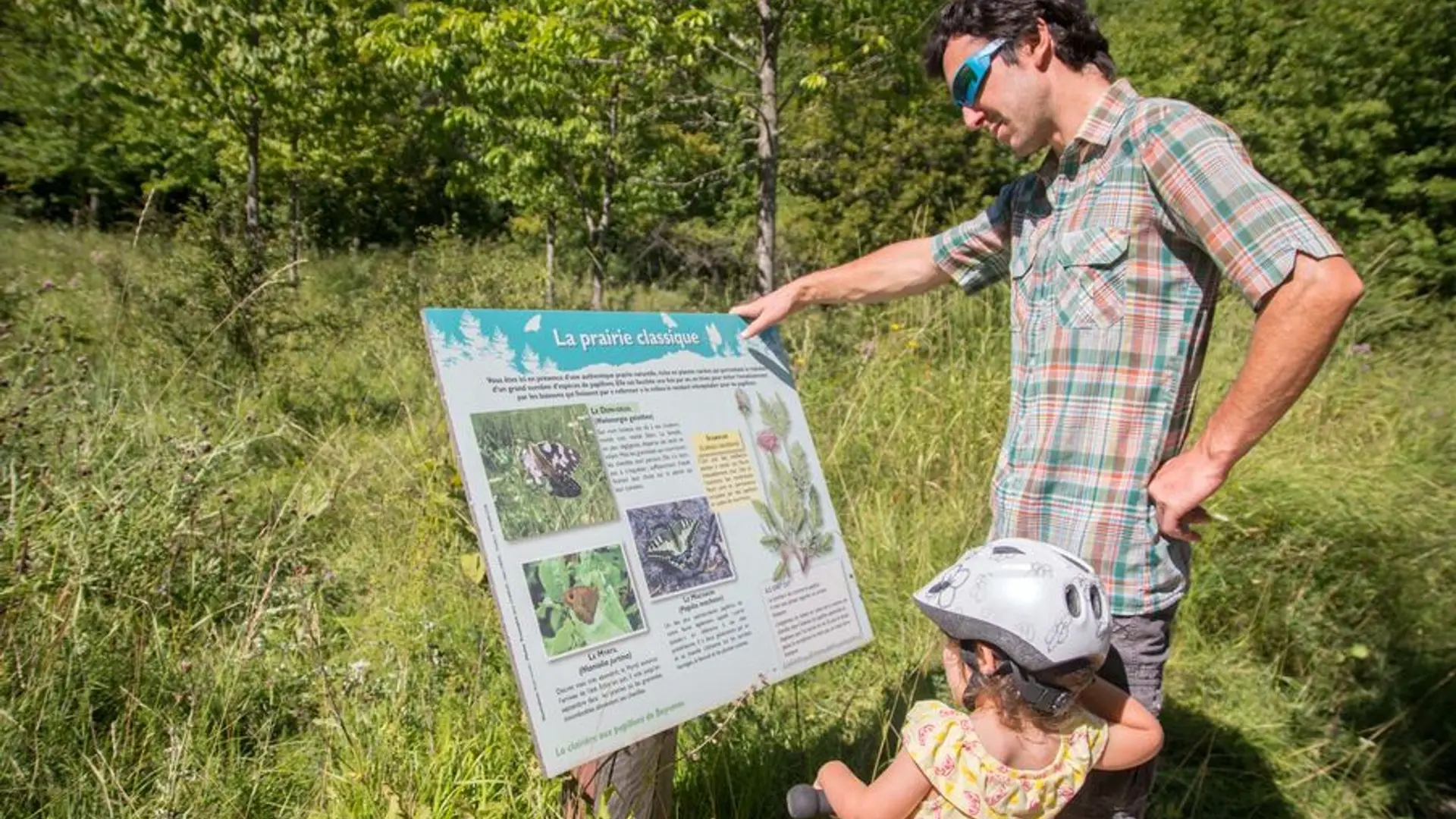 Panneaux explicatifs en chemin