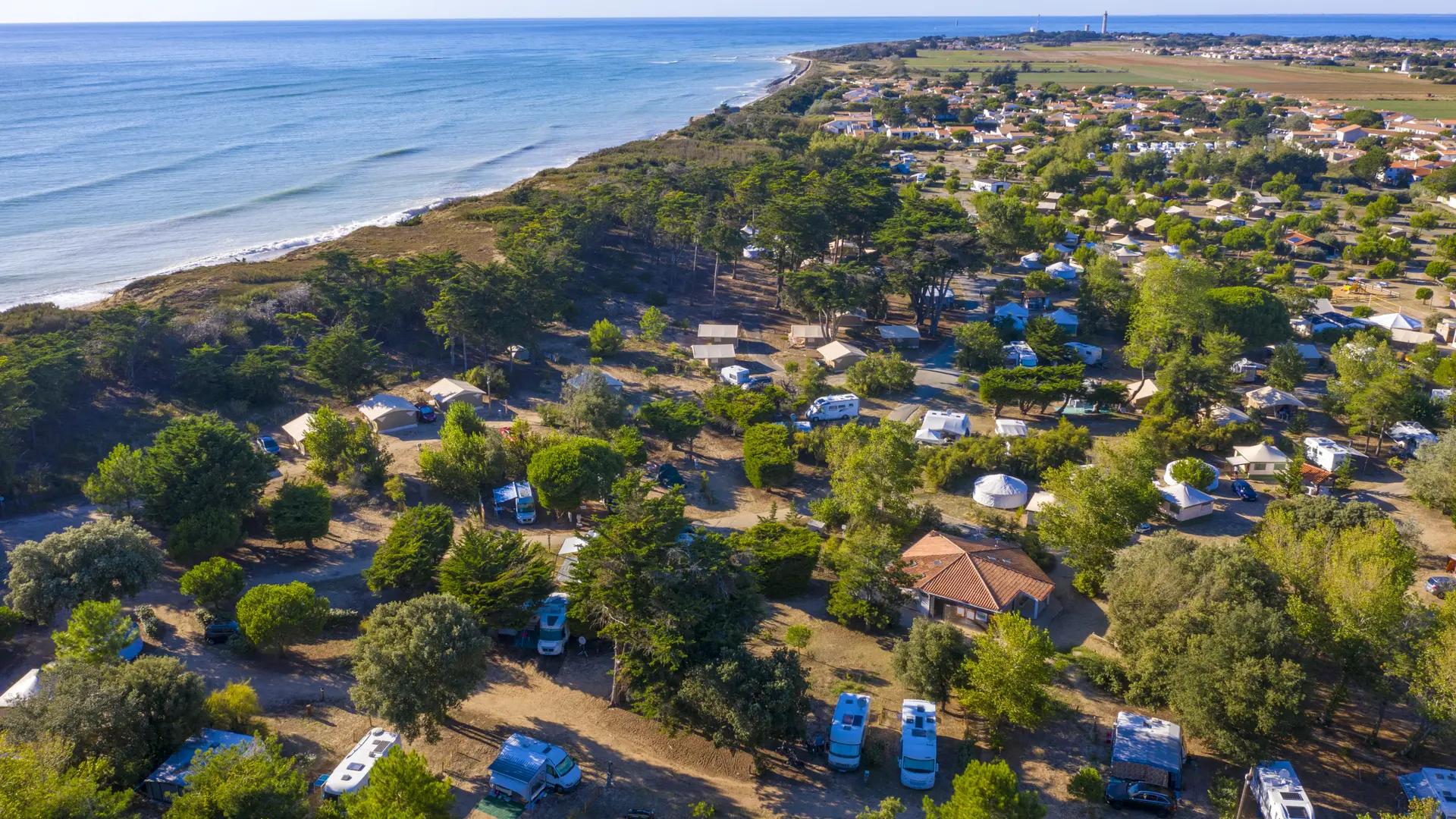 Vue aérienne du camping