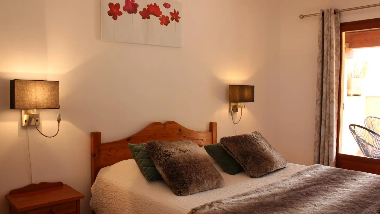 Gîte Les Chamois d'Utelle-Chambre Lit double-Utelle-Gîtes de France des Alpes-Maritimes