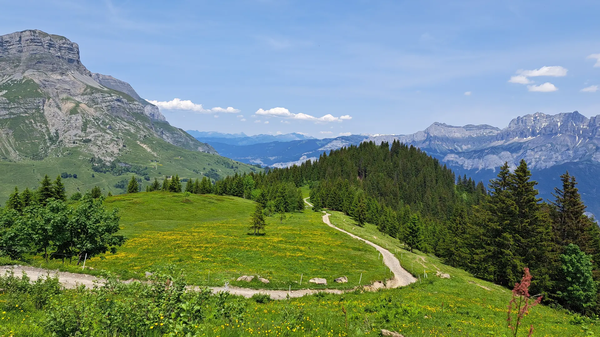 Chemin pédestre depuis la Tête Noire